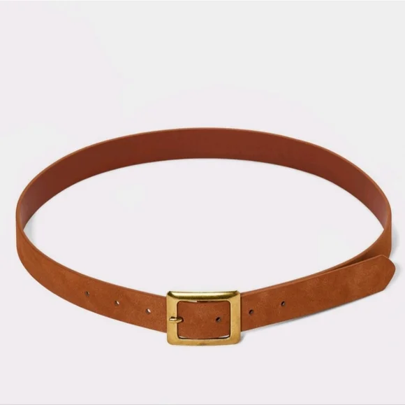 🎯nwt universal thread square buckle belt cognac - Picture 4 of 4